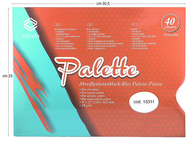 Palete formate din 40 de coli de hârtie 60g/m2 - 23x30 cm