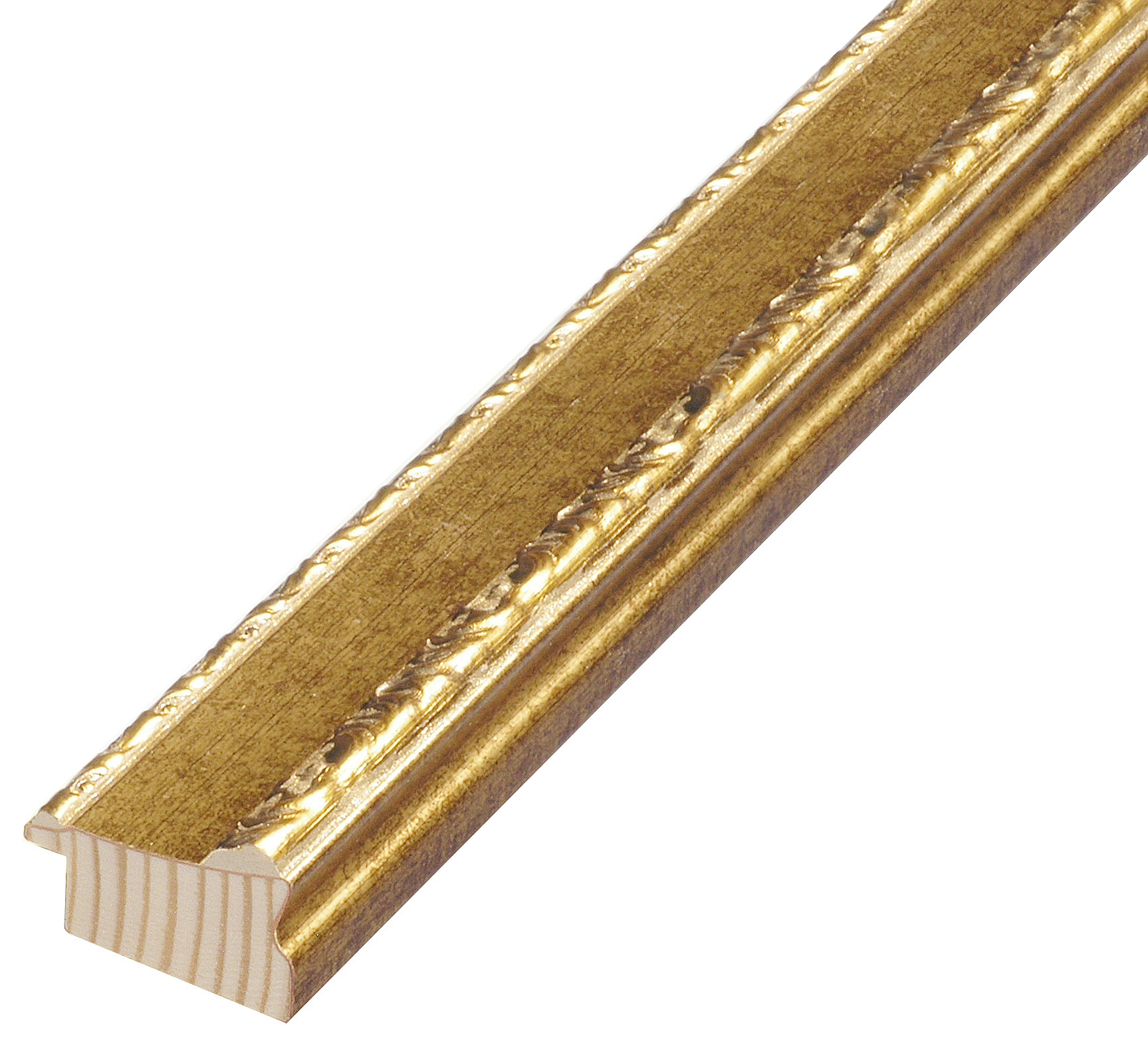 Profil pin îmbinat Lăț.35 mm Înălț.23 mm - auriu cu decorațiuni - 414ORO