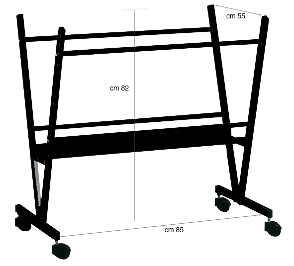 Suport negru pentru afișe de aproximativ 60x80 cm