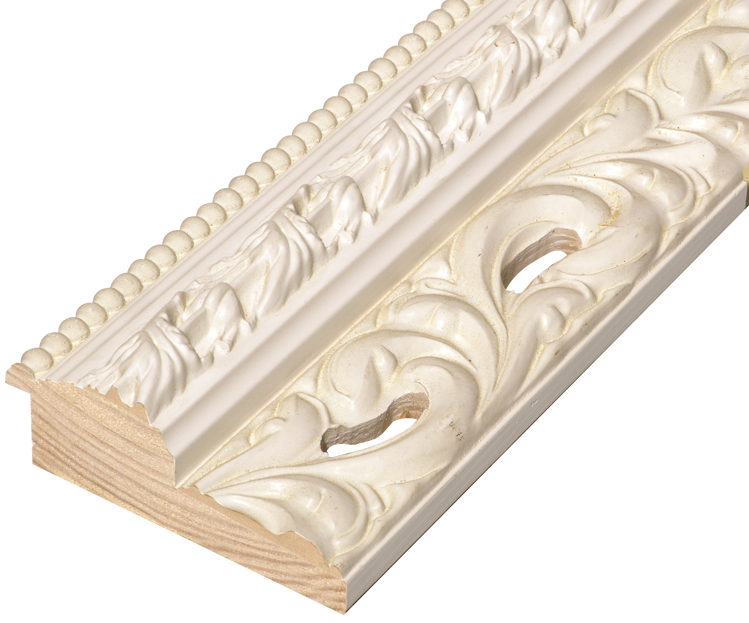 Profil pin îmbinat Lăț.100 mm - finisaj decorat - Crem - 981CREMA