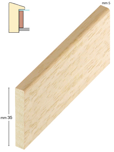 Mostră dreaptă de 20 cm profilul D35G