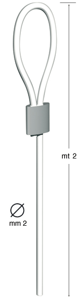 Fir transparent perlon cu buclă - diam. 2 mm - 2 m