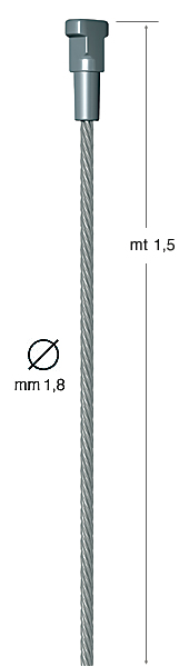 Fir de oțel diam. 1,8 mm cu bloc Twister - 1,5 m