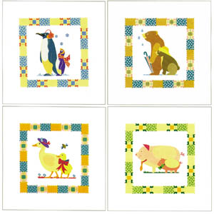 Serie de 3 printuri: Baby Animals - cm 30x30