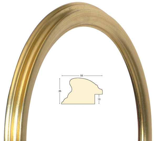 Ramă rotundă aurie - diametru 60 cm