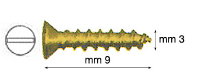 Șuruburi aurii cu cap plat 23x99x13 mm - Blister 200 buc.