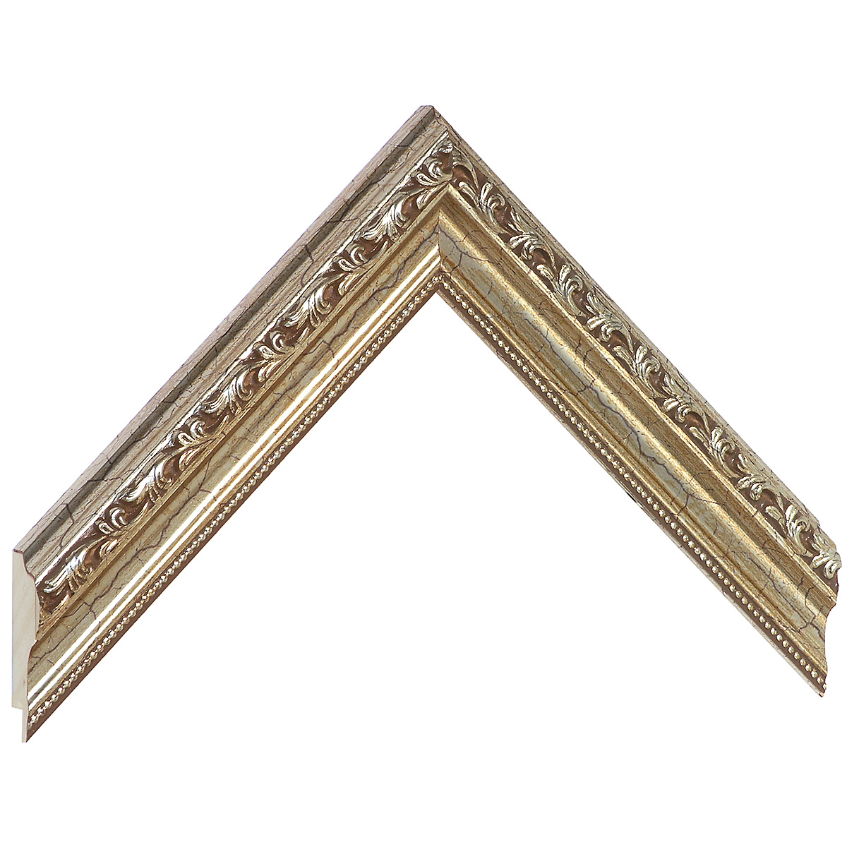 Profil pin îmbinat Lăț.32 mm Înălț.22 - bronz cu decorațiuni în relief - Mostră